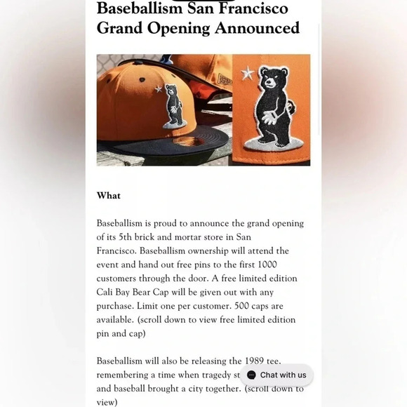 Baseballism Limited Edition Cali Bay Bear Cap/Hat SnapBack. RARE! Only 5… - Picture 5 of 5